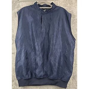 Zero Restriction‎ Vest Mens Large Blue Microsuede Snap Button Golf Activewear